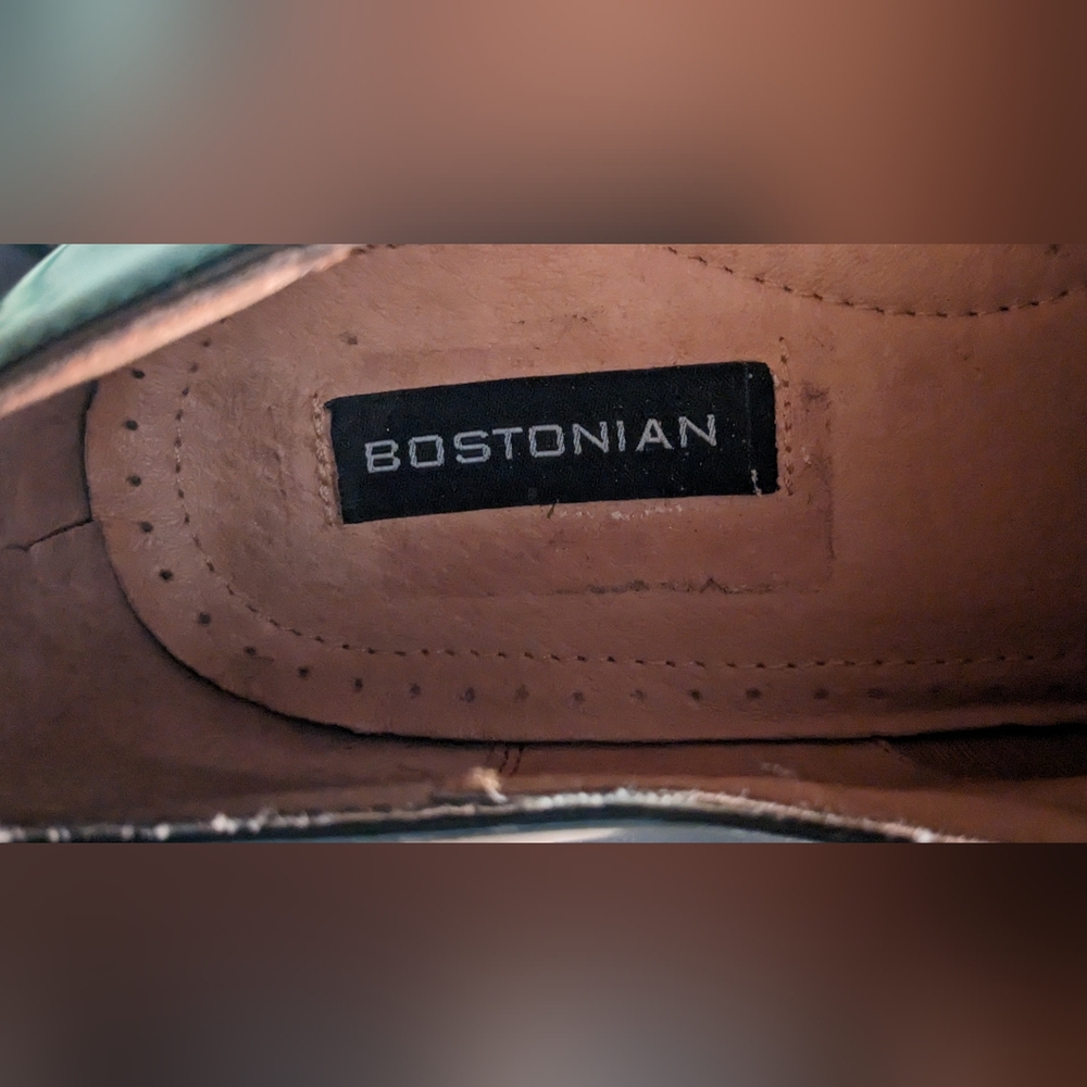 Men's Black Leather Captoe Bostonian Dress Oxford Shoes Great  Cond -  Size 13 M - Picture 3 of 4
